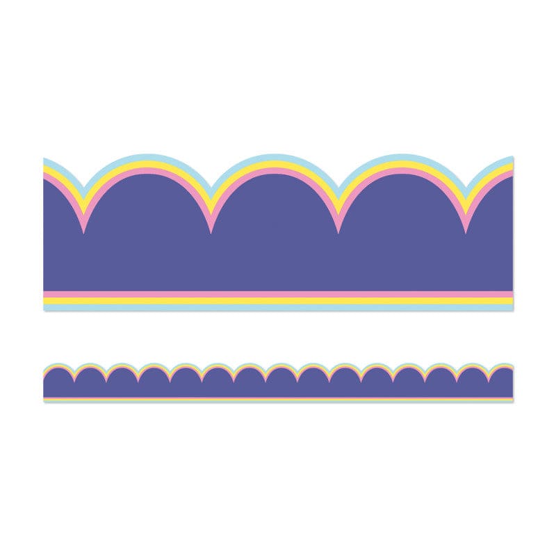 Pop Of Purple Scalloped Border We Stick Together (Pack of 10) - Border/Trimmer - Carson Dellosa Education