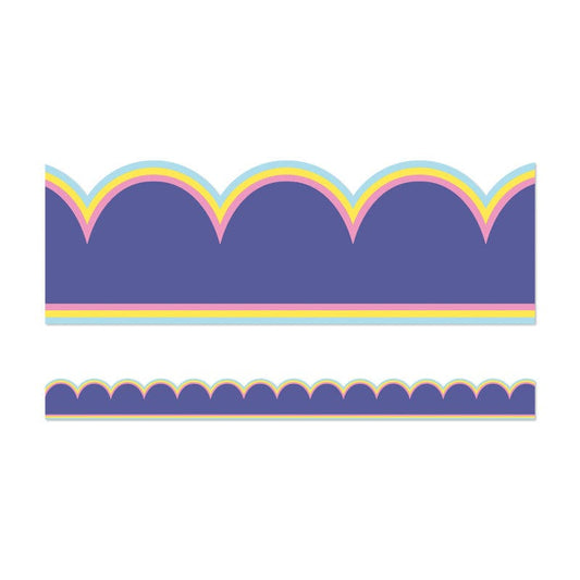 Pop Of Purple Scalloped Border We Stick Together (Pack of 10) - Border/Trimmer - Carson Dellosa Education