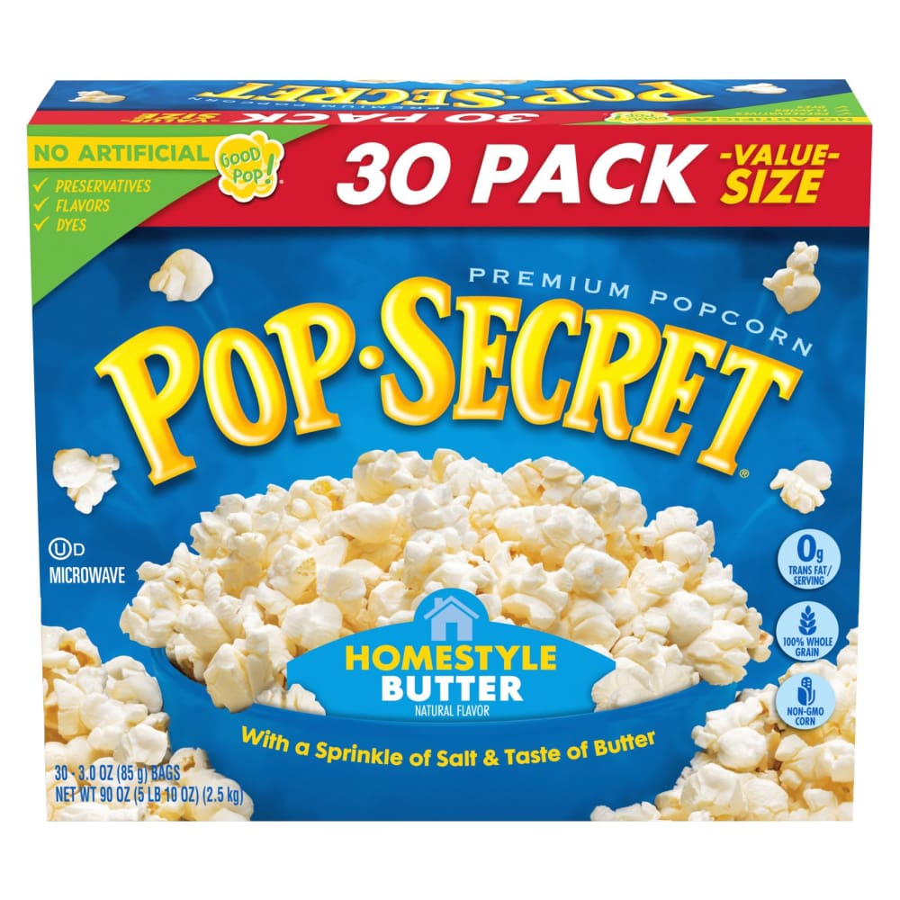 Pop Secret Pop Secret Homestyle Butter Flavor Microwave Popcorn Sharing Bags 30 pk. - Home/Grocery Household & Pet/Canned & Packaged