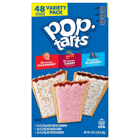 Pop-Tarts Pop-Tarts Frosted Strawberry Cherry & Blueberry Variety Pack 48 ct. - Home/Grocery Household & Pet/Canned & Packaged