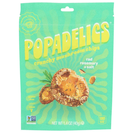 POPADELICS: Rad Rosemary Salt Mushroom Chips 1.4 oz (Pack of 4) - Grocery > Snacks > Chips - POPADELICS
