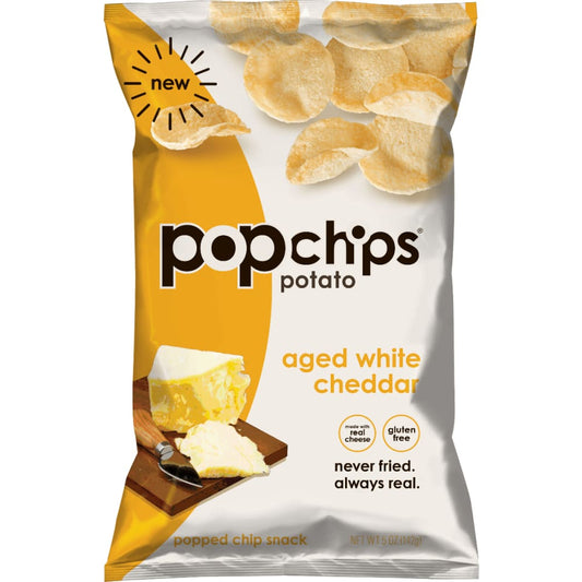 POPCHIPS POPCHIPS Aged White Cheddar, 5 oz