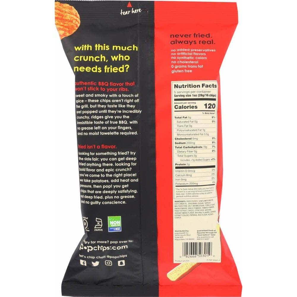 Popchips Chip Ridges Tangy Barbeque, 5 oz (Case of 4) | ShelHealth