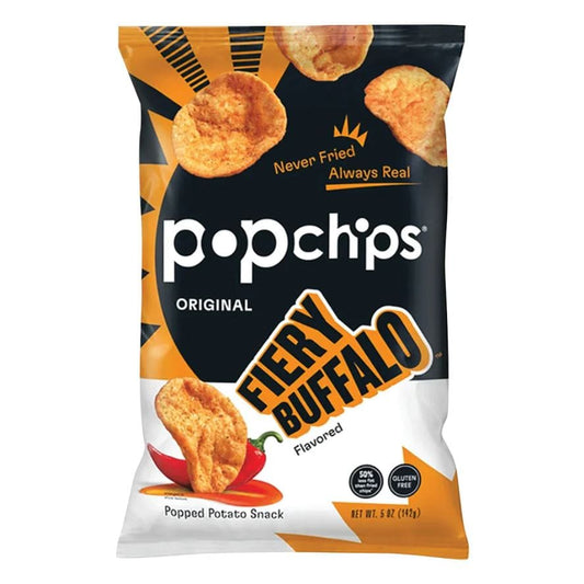 POPCHIPS: Fiery Buffalo Chips 5 oz (Pack of 4) - Grocery > Snacks > Chips - POPCHIPS