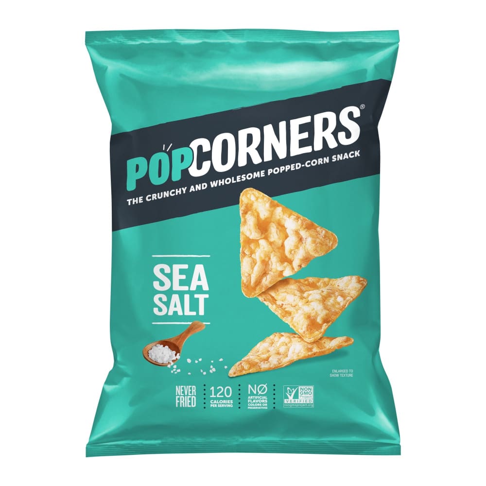 PopCorners Sea Salt Popped Corn Chips Snacks 18 oz. - POPCORNERS
