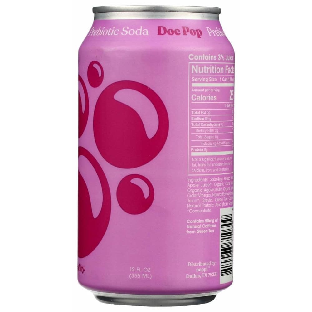 POPPI Poppi Soda Prebiotic Doc Pop, 12 Fo