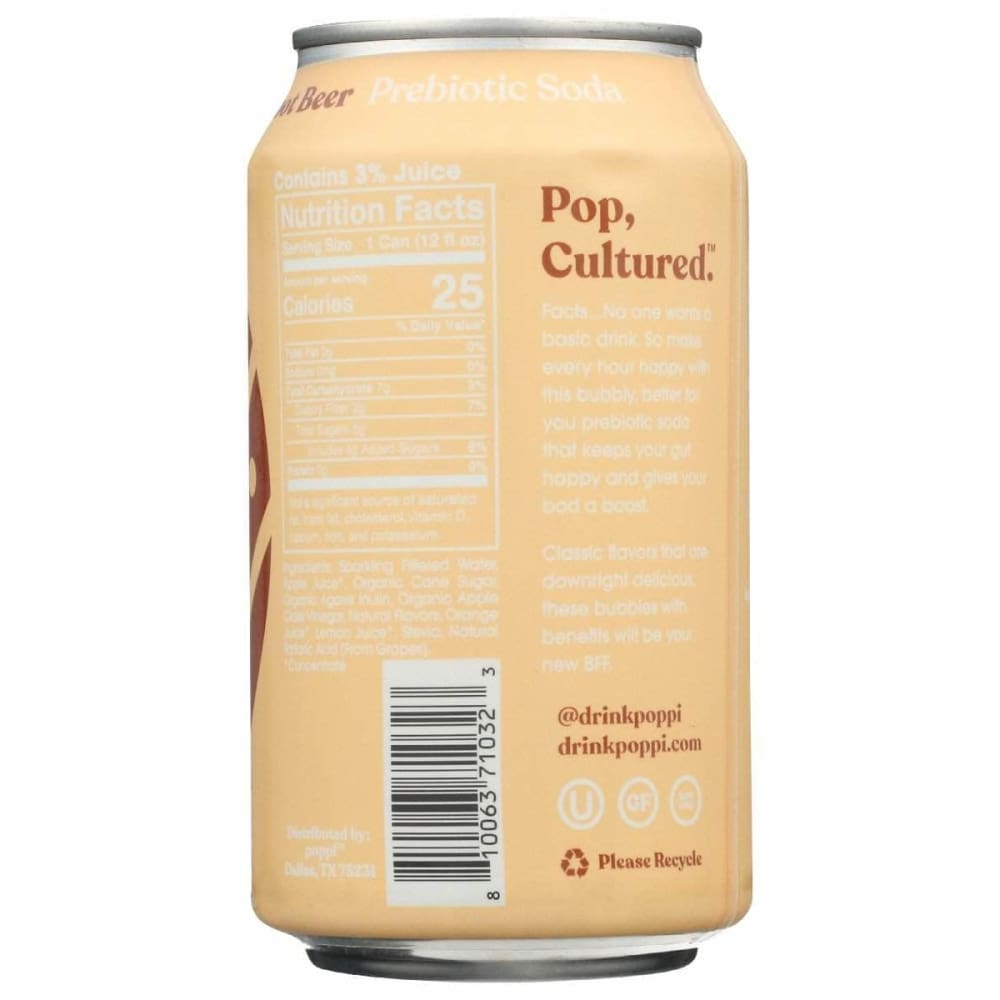 POPPI Poppi Soda Prebiotic Rootbeer, 12 Fo