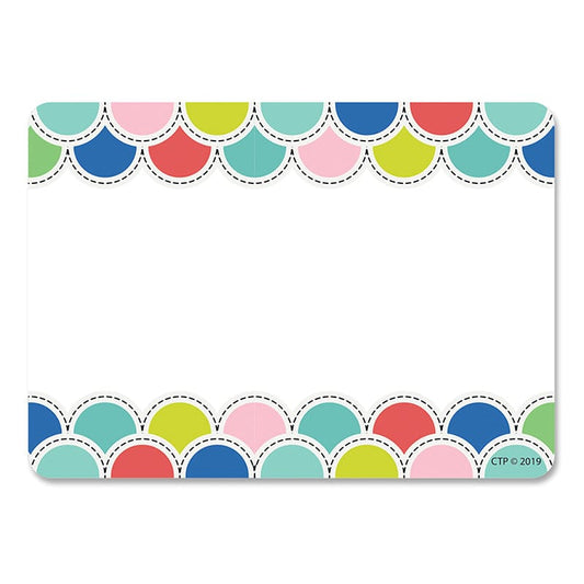 Poppin Scallops Name Tag Labels (Pack of 10) - Name Tags - Creative Teaching Press