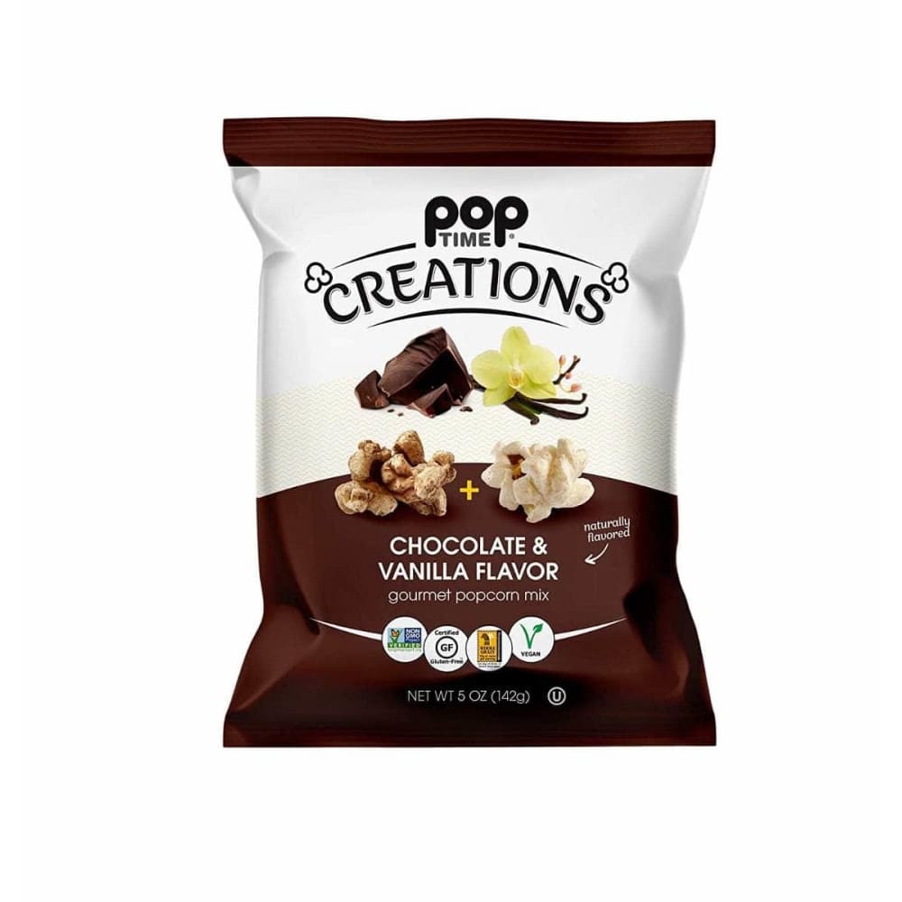 POPTIME CREATIONS Grocery > Snacks > Popcorn POPTIME CREATIONS: Chocolate & Vanilla Gourmet Popcorn Mix, 5 oz
