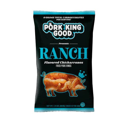 Pork King Good Ranch Flavored Pork Rinds 1.75oz (Case of 12) - Snacks/Bulk Snacks - Pork King Good