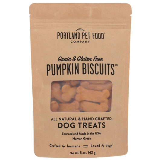PORTLAND PET FOOD COMPANY: Pumpkin Biscuit Dog Treats 5 oz (Pack of 4) - Pet > Dog Treats - PORTLAND PET FOOD COMPANY