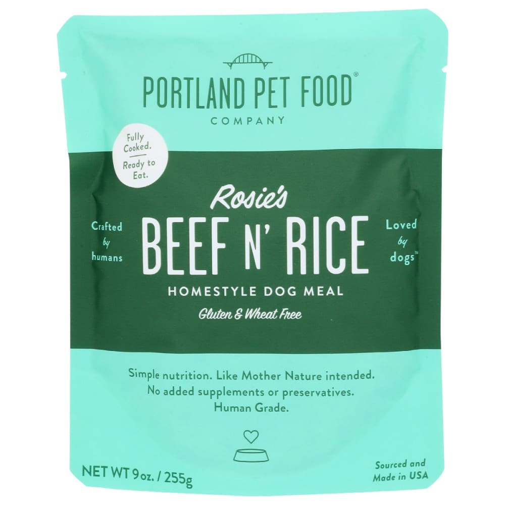 PORTLAND PET FOOD COMPANY: Rosies Beef N Rice Meal Pouch 9 oz - Pet > Dog Food - PORTLAND PET FOOD COMPANY