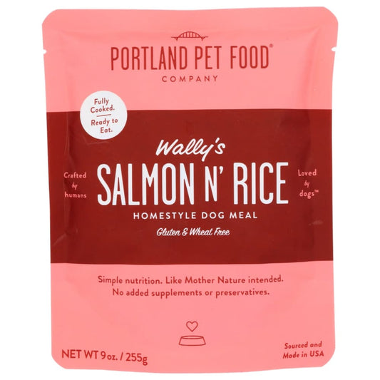 PORTLAND PET FOOD COMPANY: Salmon Rice Dog Meal 9 oz (Pack of 4) - Pet > Dog > Dog Food - PORTLAND PET FOOD COMPANY