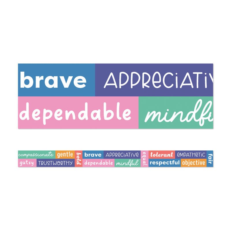 Positive Words Straight Border We Stick Together (Pack of 10) - Border/Trimmer - Carson Dellosa Education
