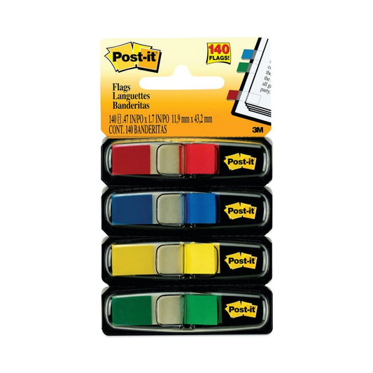 Post-it Flags - Small Page Flags in Dispensers Four Colors 35/Color - 4 Dispensers/Pack (Pack of 2) - Sticky Notes & Flags - Post-it
