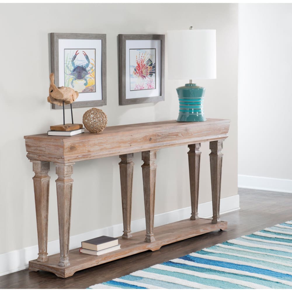 Powell Powell Benjamin Console Table - Distressed Pine - Home/Furniture/Living Room Furniture/Accent Furniture/Accent & Coffee Tables/ -