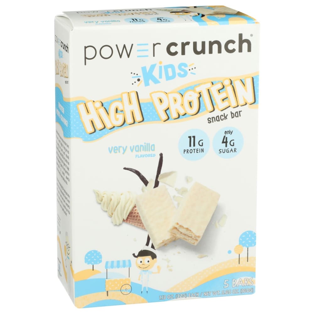 POWER CRUNCH: Bar Vnll Pwr Crnch Kds 5 5.65 OZ (Pack of 4) - Snacks Other - POWER CRUNCH