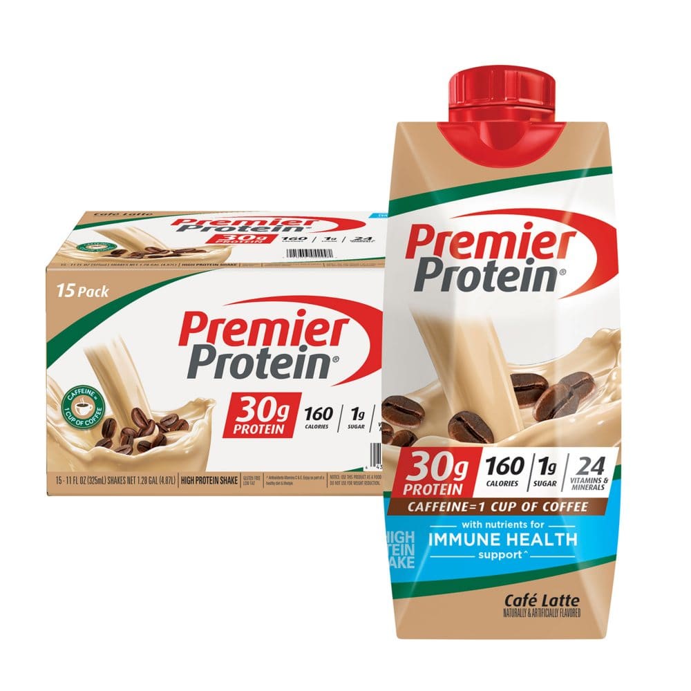 Premier Protein 30g. High Protein Shake Café Latte (11 fl. oz. 15 pk.) - Premier Protein Shakes - Premier