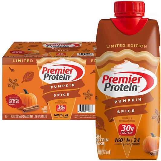 Premier Protein 30g High Protein Shake Pumpkin Spice (11 fl. oz. 15 pk.) - New Items - Premier
