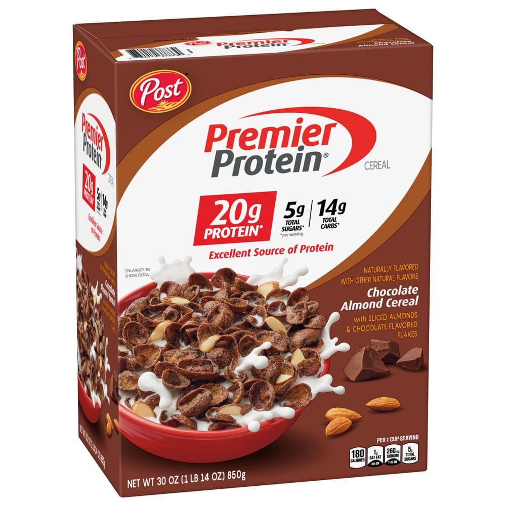 Premier Protein Chocolate Almond Cereal (30 oz. 2 pk.) - Cereal & Breakfast Foods - Premier