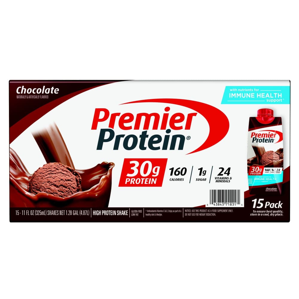Premier Protein Chocolate Ready to Drink Shake 15 ct./11 oz. - Premier Protein