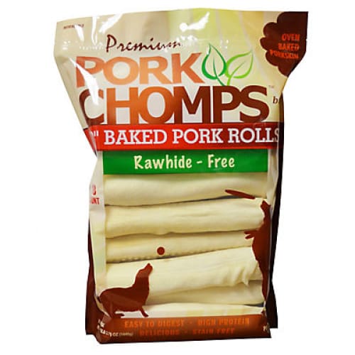 Premium Pork Chomps Baked Pork Rolls Dog Treats 18 ct. - Home/Pet/Dog Supplies/Dog Treats/ - ShelHealth