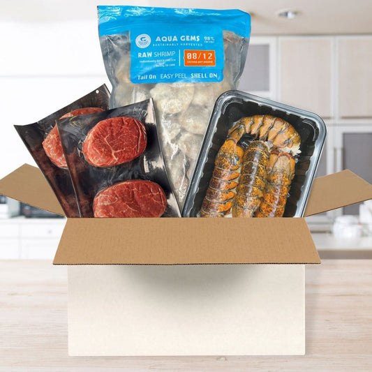 Premium Surf and Turf Box (4.38 lbs.) - Meat Poultry & Seafood - Premium