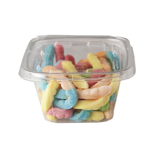 Prepack Sour Neon Gummi Worms 10oz (Case of 12) - Snacks/Bulk Party Packs - Prepack