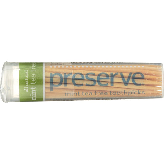 PRESERVE: Mint Tea Tree Toothpicks 35 pc (Pack of 6) - Grocery > Natural Snacks > Snacks - PRESERVE