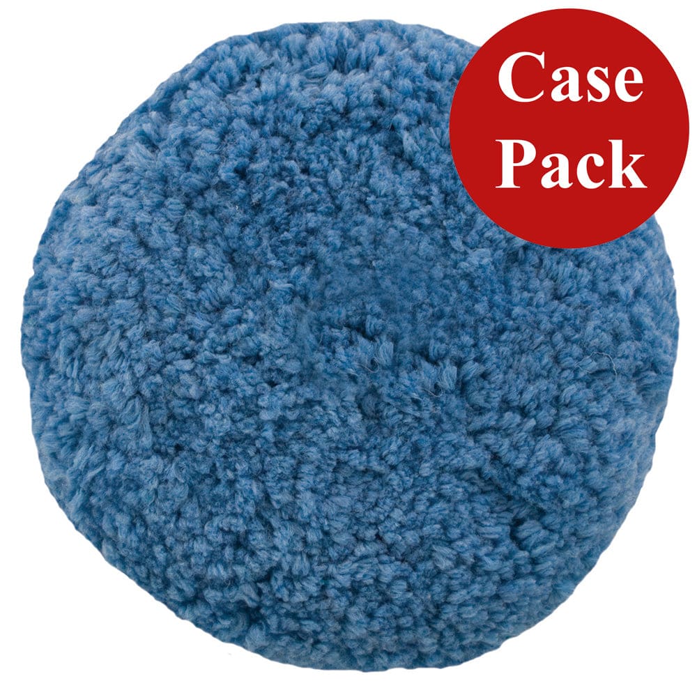 Presta Rotary Blended Wool Buffing Pad - Blue Soft Polish - *Case of 12* - Boat Outfitting | Cleaning - Presta