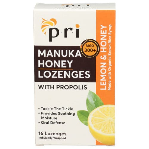 PRI: Lozenges Propolis Lemon Honey 16 PC (Pack of 5) - PRI