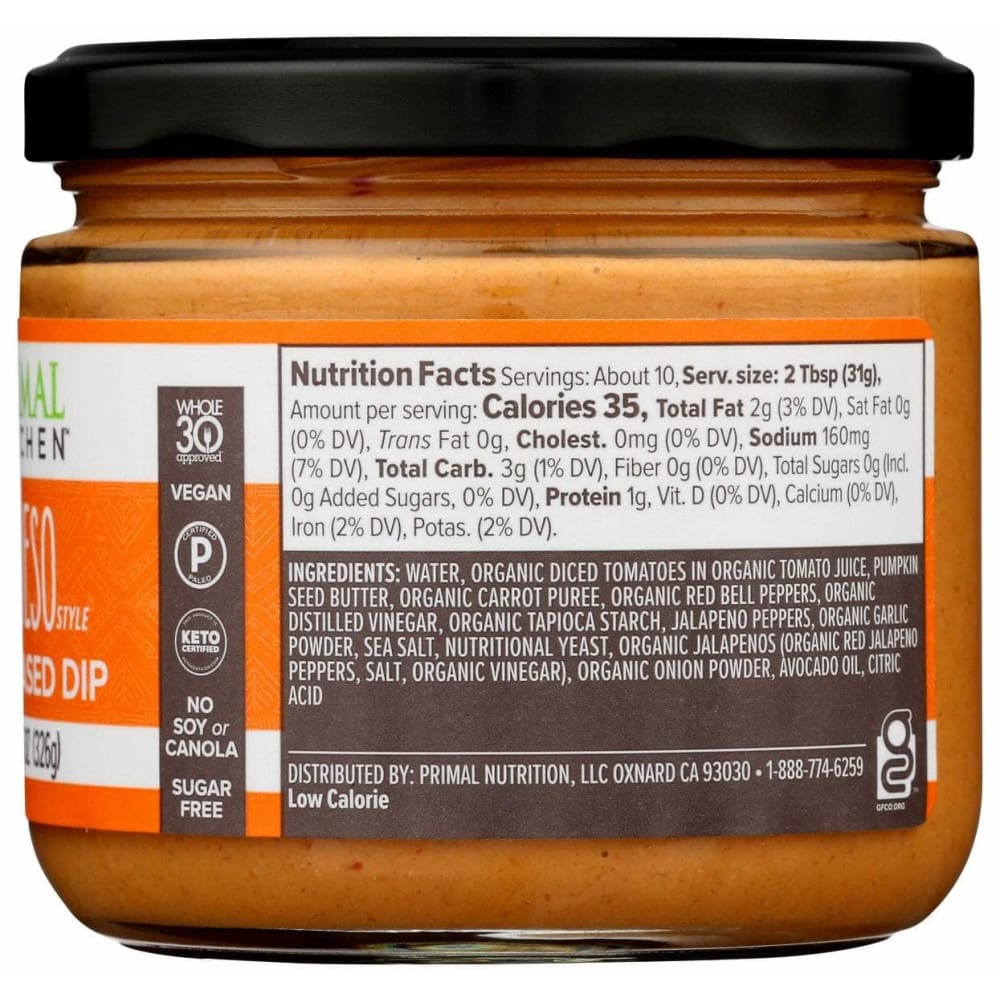 PRIMAL KITCHEN Grocery > Pantry > Dips PRIMAL KITCHEN: Dip Queso Mild, 11.5 oz