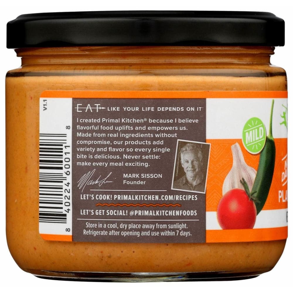 PRIMAL KITCHEN Grocery > Pantry > Dips PRIMAL KITCHEN: Dip Queso Mild, 11.5 oz