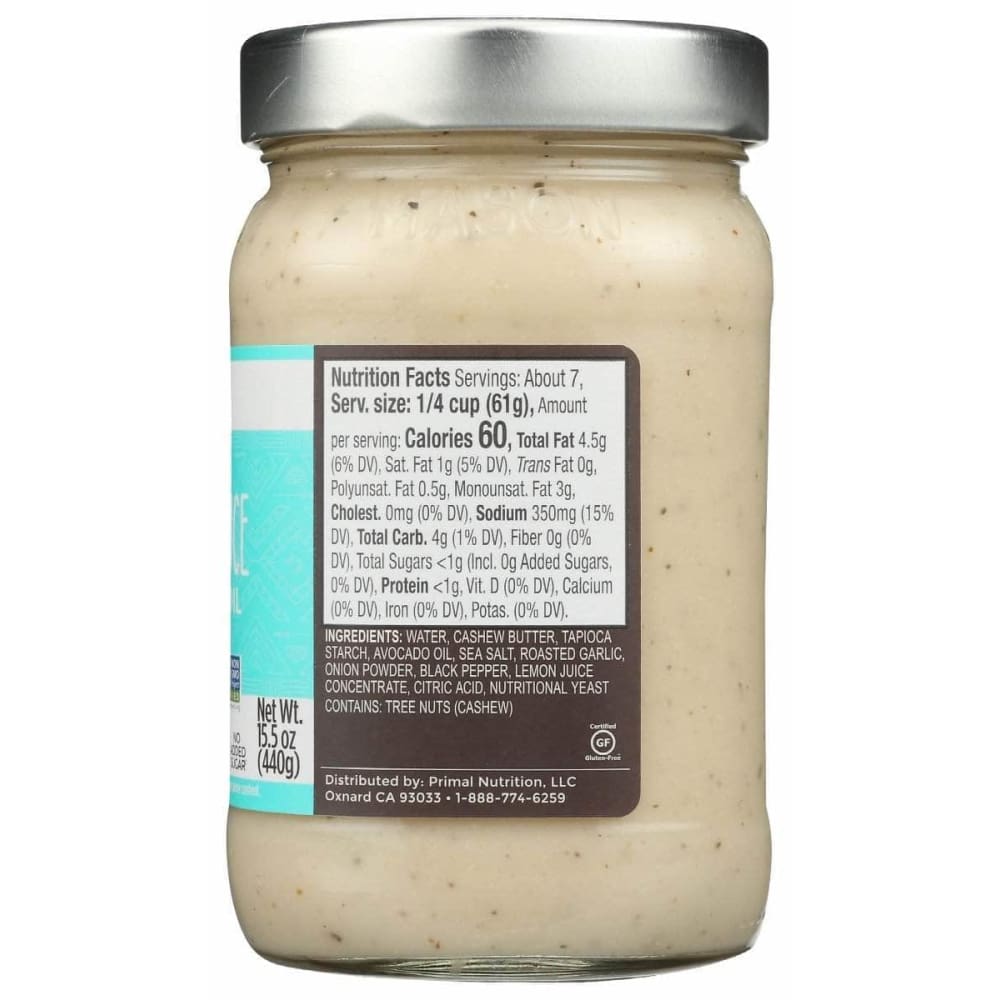 PRIMAL KITCHEN Primal Kitchen Sauce No Dairy Alfredo, 15.5 Oz