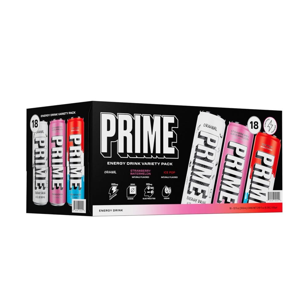 PRIME Energy Drink Variety Pack (12 fl. oz. 18 pk.) - New Items - ShelHealth