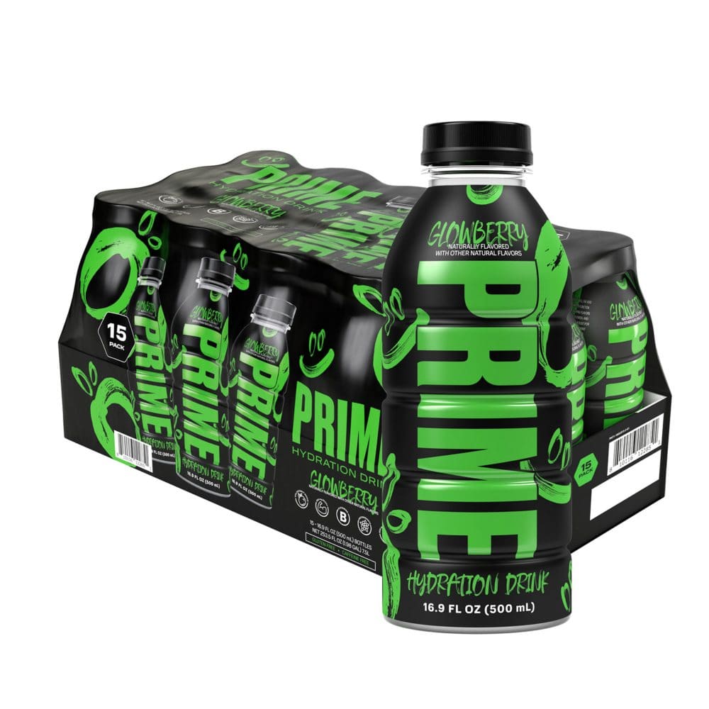 Prime Hydration Drink Glowberry (16.9 fl. oz. 15 pk.) - New Items - ShelHealth