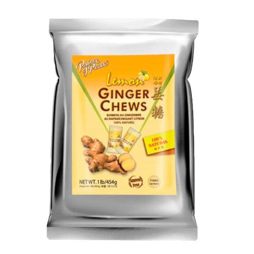 Prince of Peace Lemon Ginger Chews 1lb (Case of 12) - Candy/Wrapped Candy - Prince of Peace