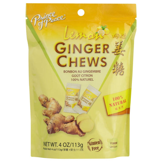 PRINCE OF PEACE: Lemon Ginger Chews 4 oz (Pack of 6) - Health > Natural Remedies - PRINCE OF PEACE
