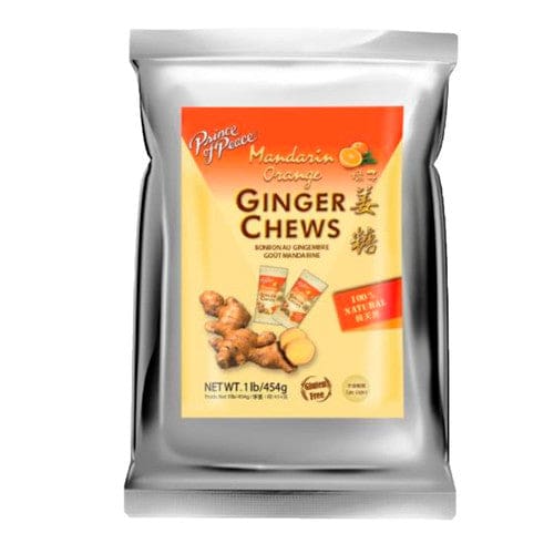 Prince of Peace Orange Ginger Chews 1lb (Case of 12) - Candy/Wrapped Candy - Prince of Peace