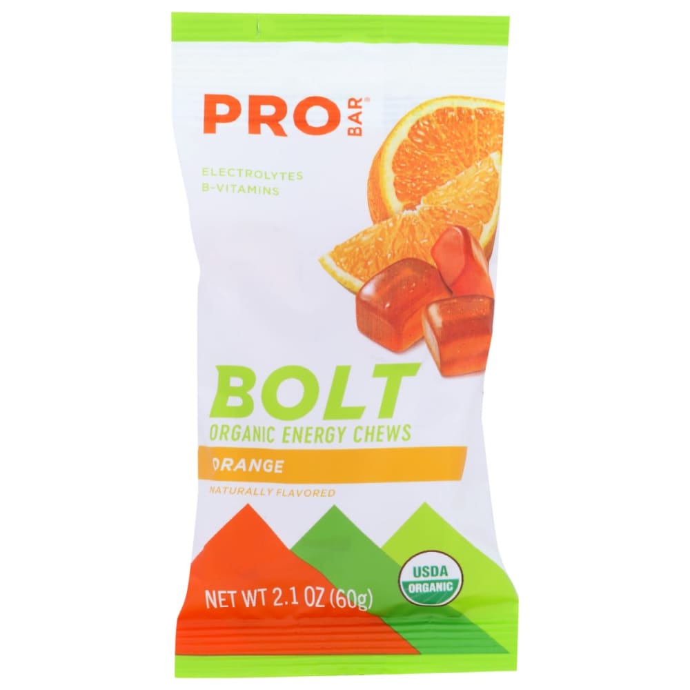 PROBAR: Bolt Organic Orange Energy Chews 2.1 oz (Pack of 6) - Grocery > Chocolate Desserts and Sweets > Candy - PROBAR