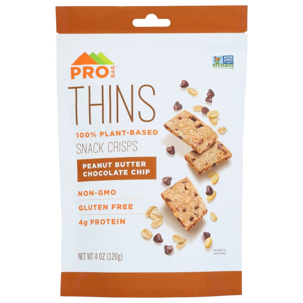 PROBAR: Peanut Butter Chocolate Chip Thins 4 oz (Pack of 5) - PROBAR
