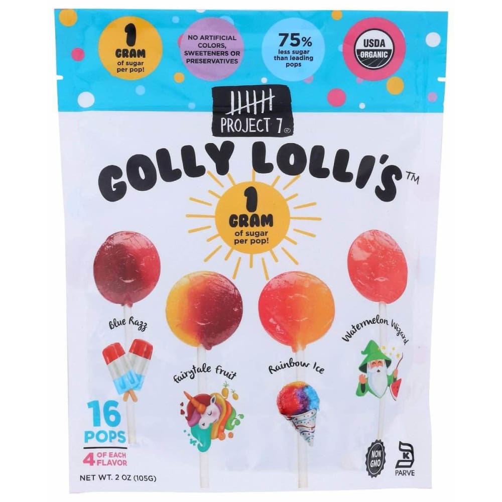 PROJECT 7 Project 7 Lollipops Golly Low Sugar, 3.5 Oz