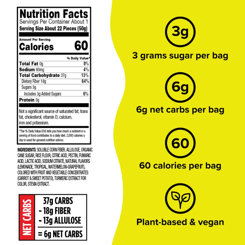 PROJECT 7 Project 7 Worms Gummy Sour L Sugar, 1.8 Oz