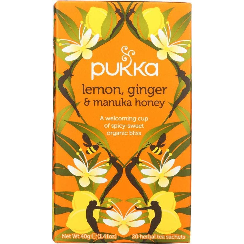 Pukka Pukka Herbs Lemon Ginger & Manuka Honey Herbal Tea, 20 bg