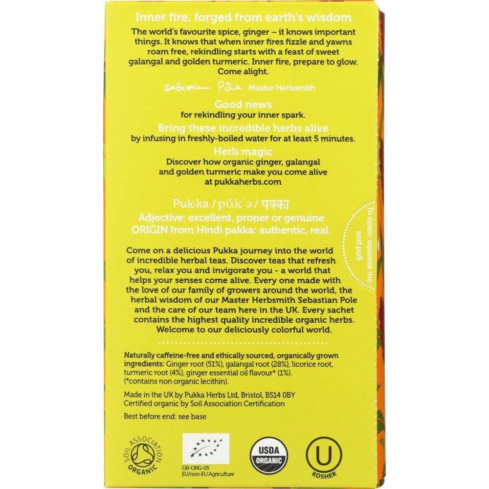 Pukka Pukka Herbs Three Ginger Herbal Tea, 20 bg