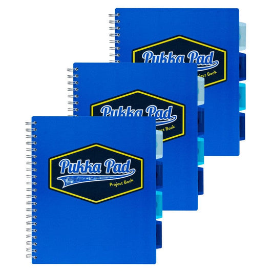 Pukka Pad Project Book Blue 3Ct Vision Letter Size - Note Books & Pads - Pukka Pads