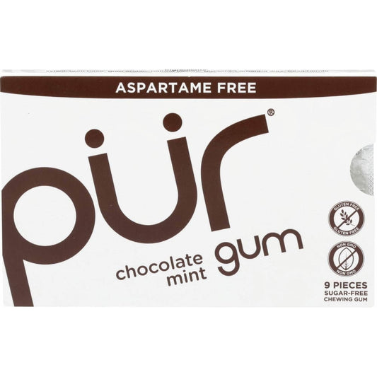 PUR PUR Chocolate Mint Gum, 9 pc