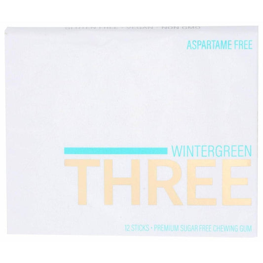 THE PUR COMPANY PUR Three Wintergreen Gum Packs, 12 pc