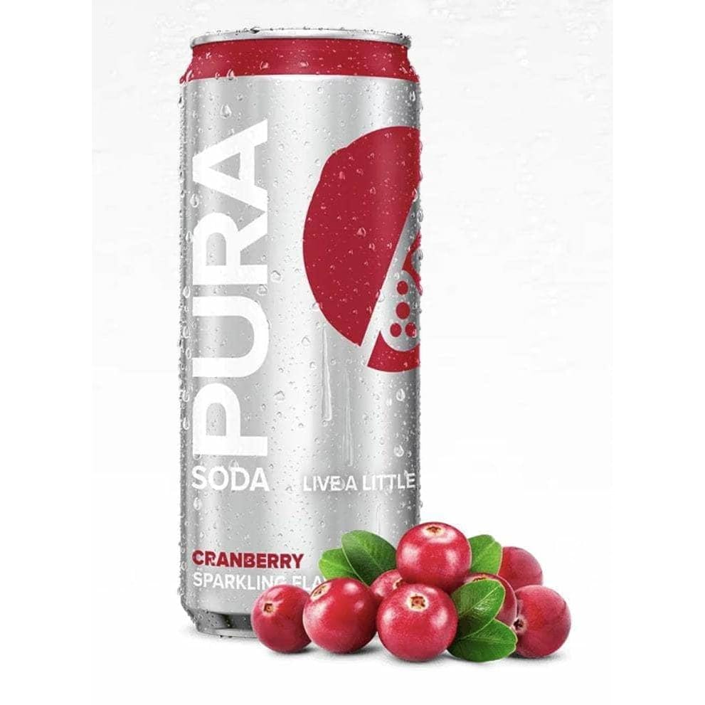 PURA SODA Pura Soda Soda Cranberry 4Pk, 40.4 Fo