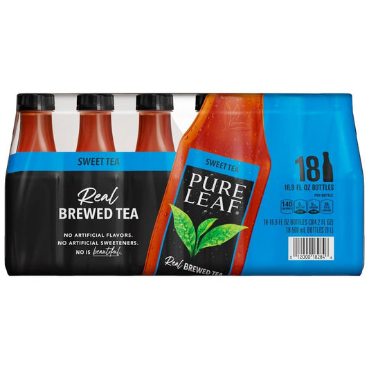 Pure Leaf Real Brewed Tea Sweet Tea (16.9 fl. oz. 18 pk.) - Snack time Favorites - ShelHealth